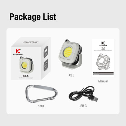 “Klarus CL5 multifunctional mini camping lantern – Compact rechargeable outdoor lantern with options”