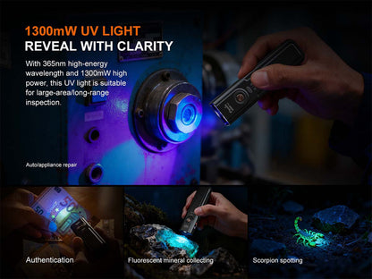 “Fenix E06R Pro 1600 lumens LED flashlight – Compact rechargeable EDC torch”