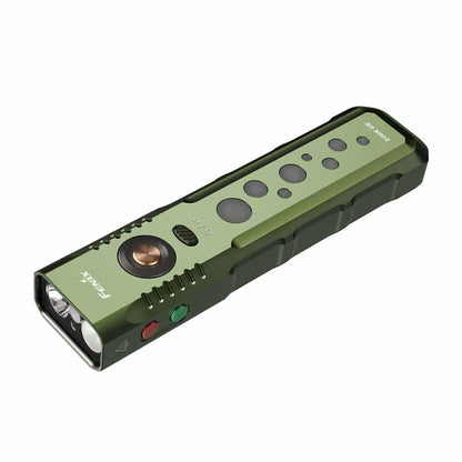 Fenix E08R UE – Flat EDC Flashlight with Green Laser, Body Lights &amp; Digital Dice - Options