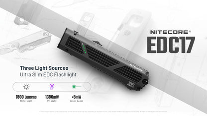 Nitecore EDC17 1500 Lumen Rechargeable EDC Flashlight