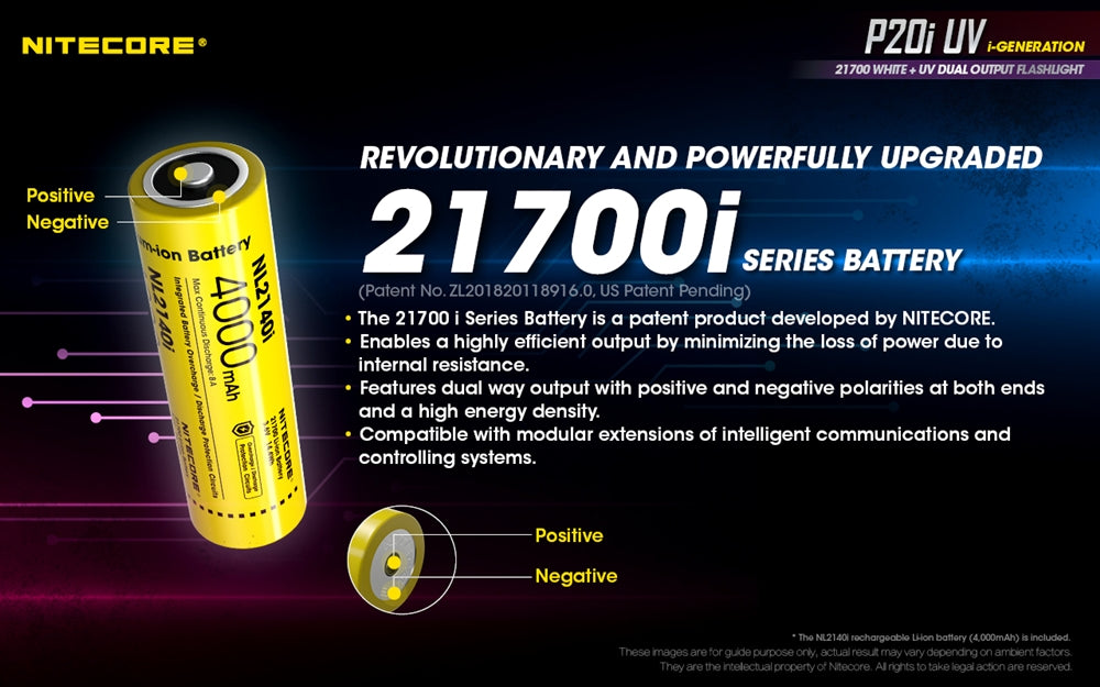 Nitecore P20i UV 1800 Lumens UV Tactical Flashlight