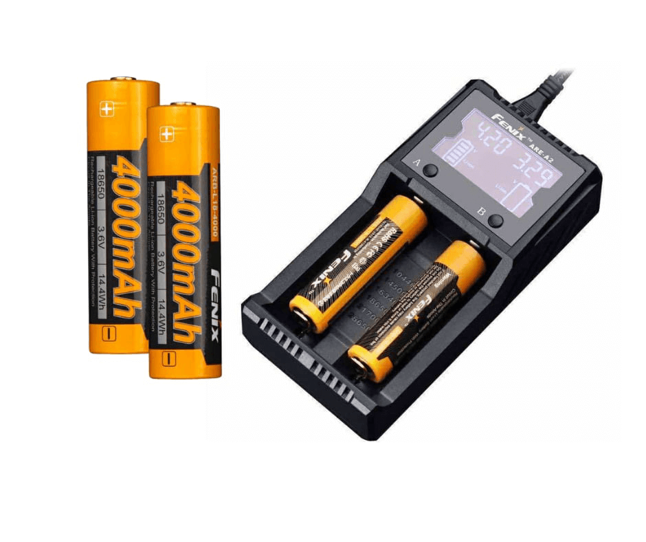 Fenix ARE-A2 Charger+ 2x Fenix ARB-L18-4000 Batteries