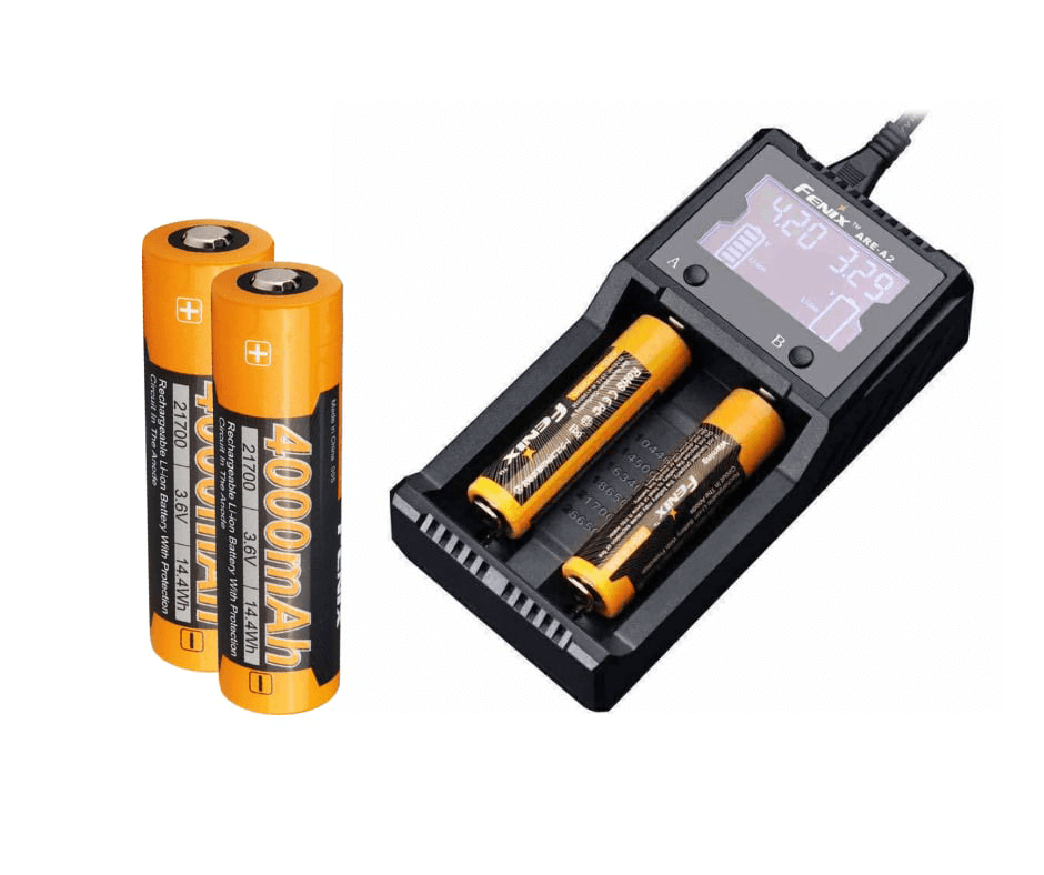 Fenix ARE-A2 Charger+ 2x Fenix ARB-L21-4000P Batteries