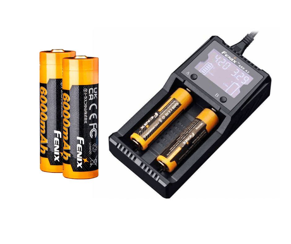 Fenix ARE-A2 Charger+ 2x Fenix ARB-L21-6000 Batteries