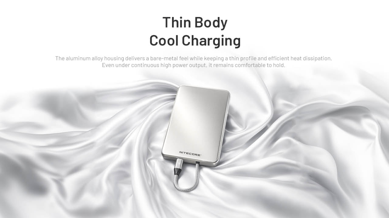 “Nitecore POCKET 5 magnetic power bank – compact fast-charging portable battery”