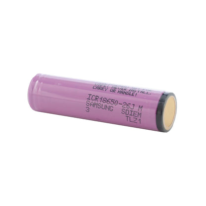 Samsung 26J 18650 2600 mAh Button top protected battery