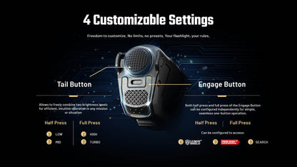 “Nitecore P27iX 5000 lumen tactical flashlight – customizable rechargeable duty light”