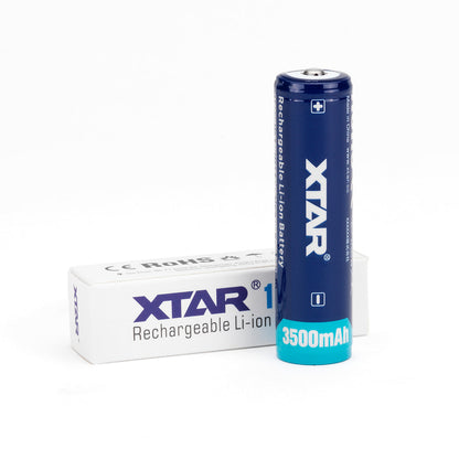 “XTAR 18650 3500mAh button top rechargeable Li-ion battery – High-capacity flashlight battery”