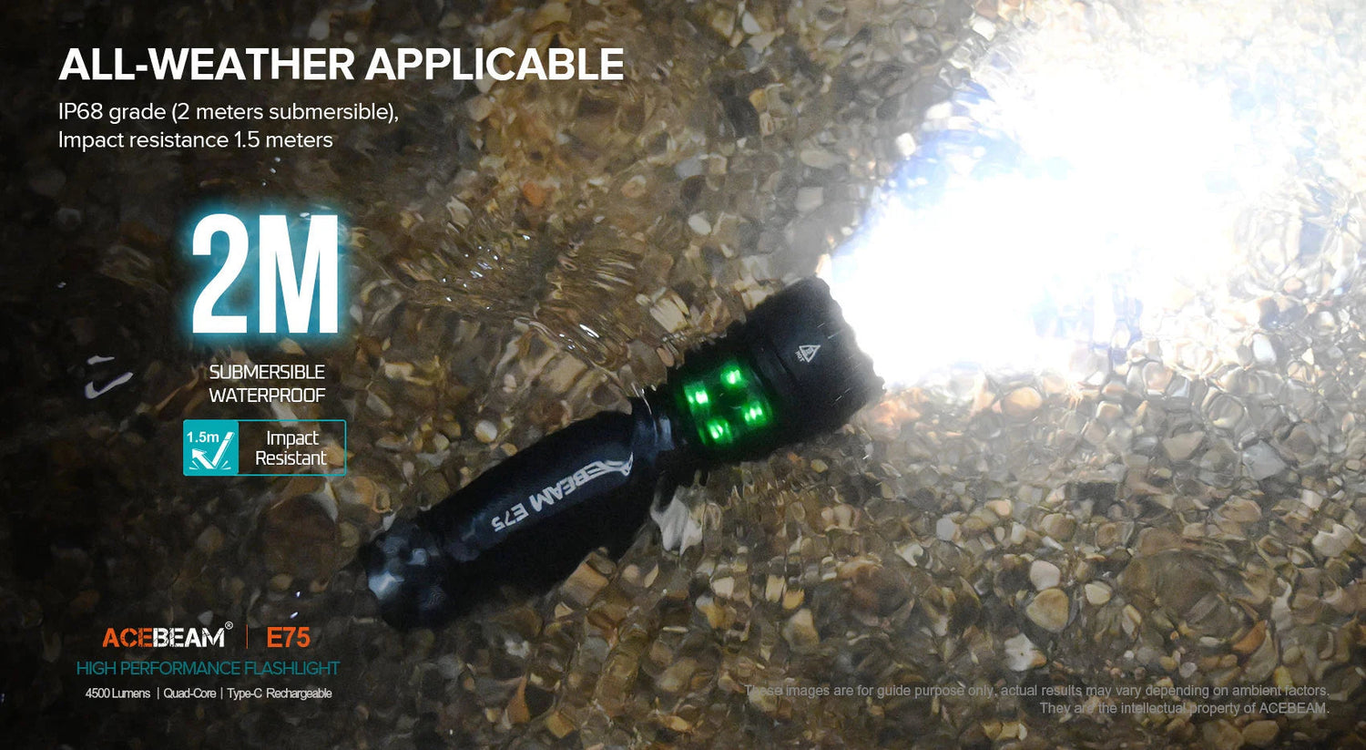 Acebeam E75 High-performance LED Flashlight - Options