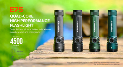 Acebeam E75 High-performance LED Flashlight - Options