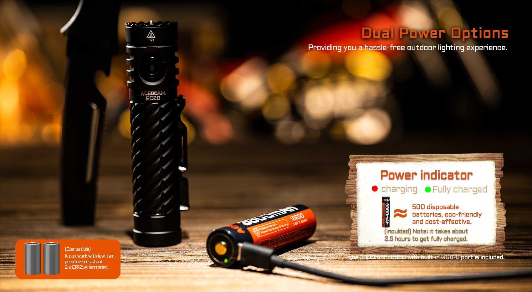 Acebeam EC20 Multi-light Source EDC Flashlight - Blue