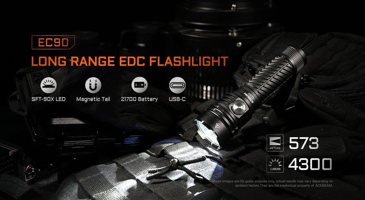 Acebeam EC90 Long Range EDC Flashlight Flashlight Acebeam 
