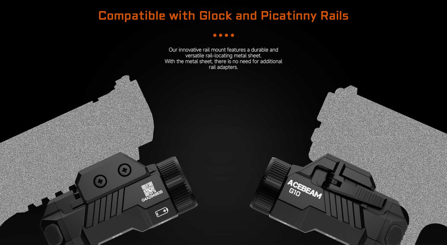 Acebeam G10 Rail Mounted Flashlight *** Special Order ***