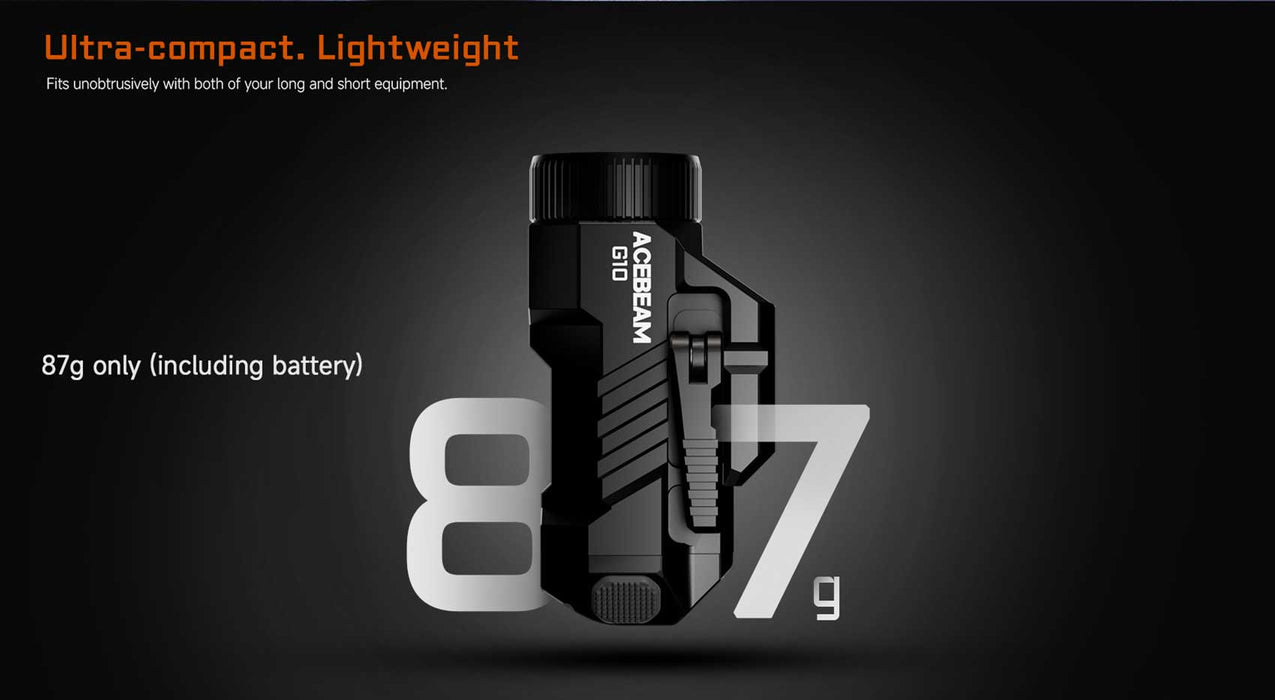 Acebeam G10 Rail Mounted Flashlight Flashlight Acebeam 