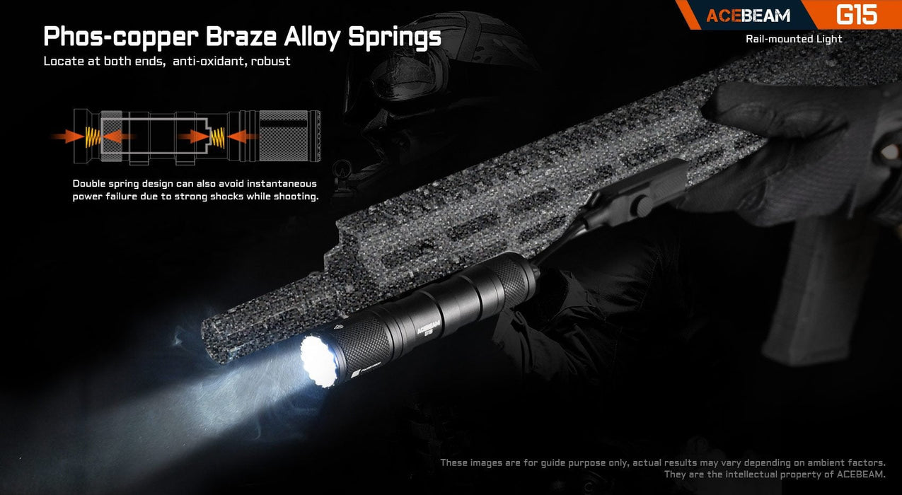 Acebeam G15 Rail Mounted Flashlight Flashlight Acebeam 
