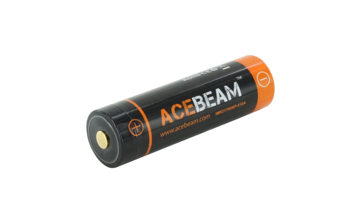 Acebeam IMR 21700 High Drain Rechargeable Protected Button Top Battery (IMR21700NP-510A)