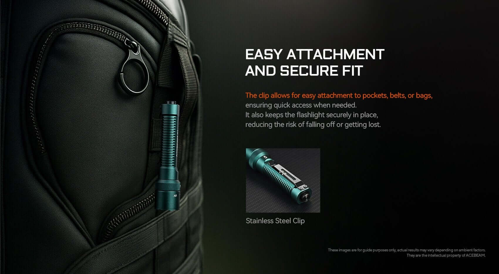 Acebeam K1 Triple-Source EDC Flashlight – White, Green &amp; UV Beams