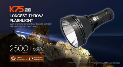 Acebeam K75 2.0 Professional Longest Throw Flashlight 6300 Lumens