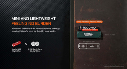 Acebeam Keylite 500 Lumen Keychain Flashlight - Options