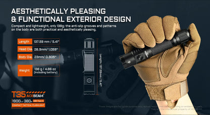Acebeam T35 Compact Tactical Flashlight - Options