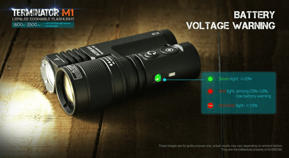 Acebeam Terminator M1 Dual Head LEP/LED Flashlight (Limited Edition) - Option