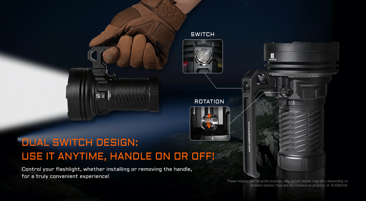 Acebeam X25 Powerful Flashlight - 22000 Lumens