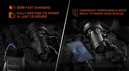 Acebeam X25 Powerful Flashlight - 22000 Lumens