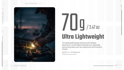 “Nitecore EDC07 flat rechargeable EDC flashlight – Slim 1500-lumen everyday carry torch”