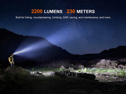 Fenix HM65R V2.0 – 2,200 Lumen Rechargeable Headlamp with Dual Beam &amp; Red Light
