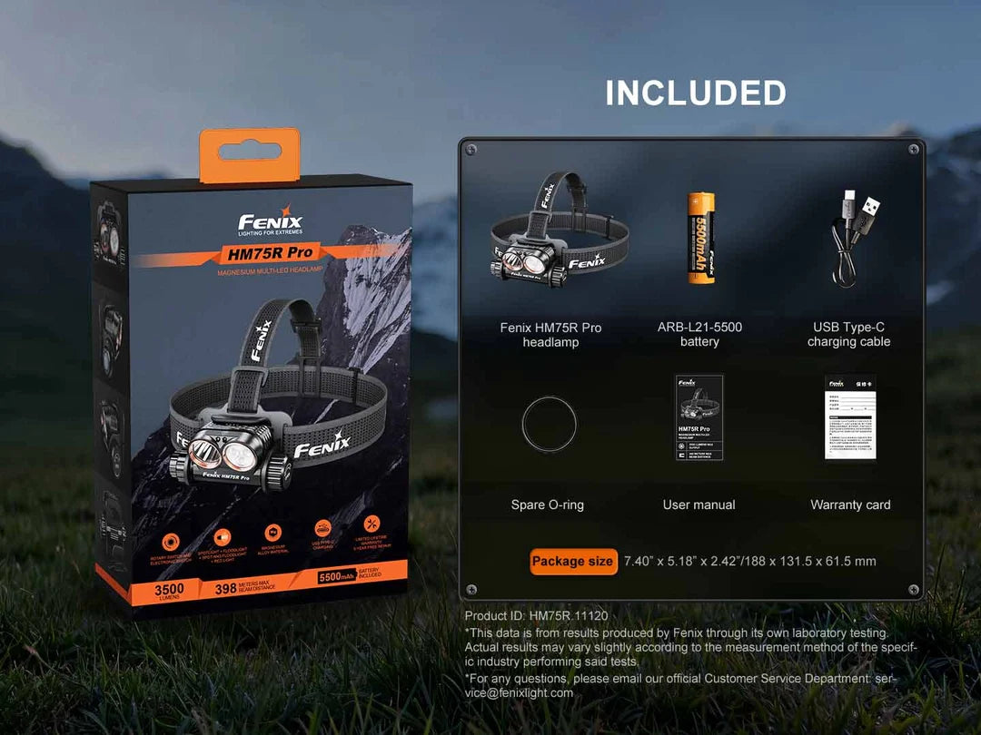 Fenix HM75R PRO 3500 Lumens Rechargeable Headlamp