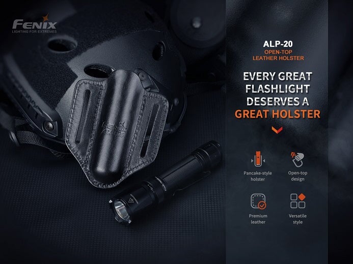 Fenix ALP-20 Open-Top Flashlight Leather Holster