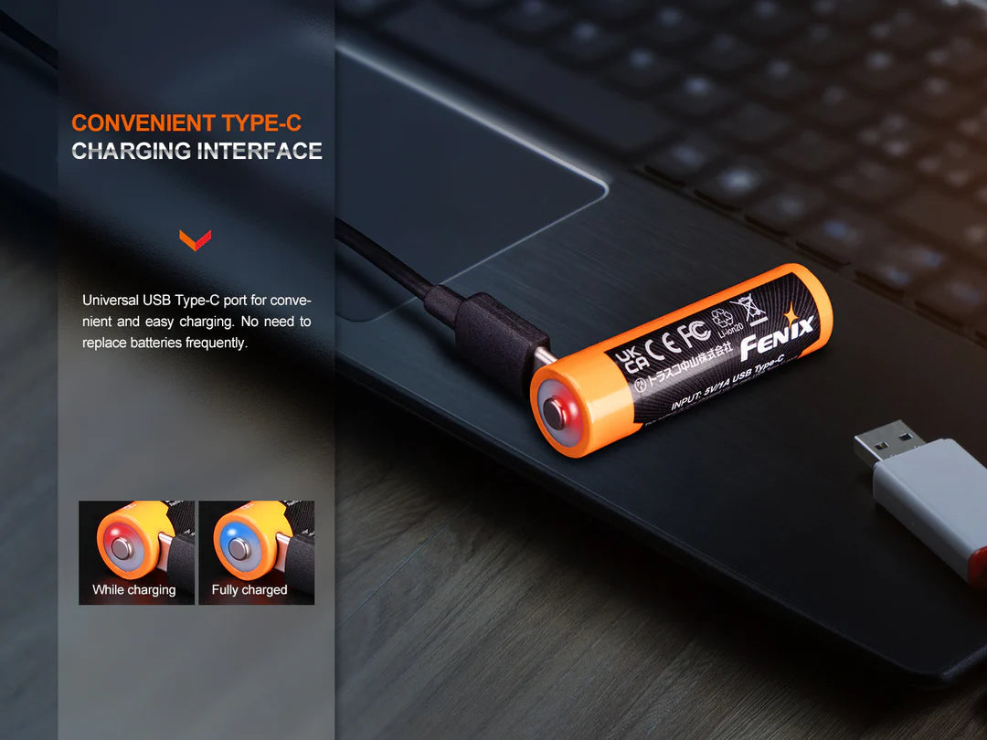 Fenix ARB-L14-2200U Li-ion AA Size USB-C Rechargeable Battery