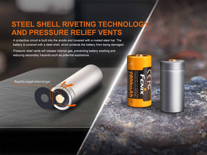 Fenix ARB-L18 1600 Rechargeable 18350 Battery