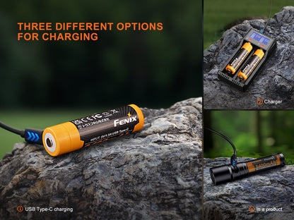 Fenix ARB-L18 3400U V3.0 USB Type C 18650 Li-IOn Rechargeable Battery