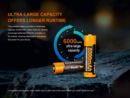 Fenix ARB-L21-6000 Li-ion Rechargeable 21700 Battery