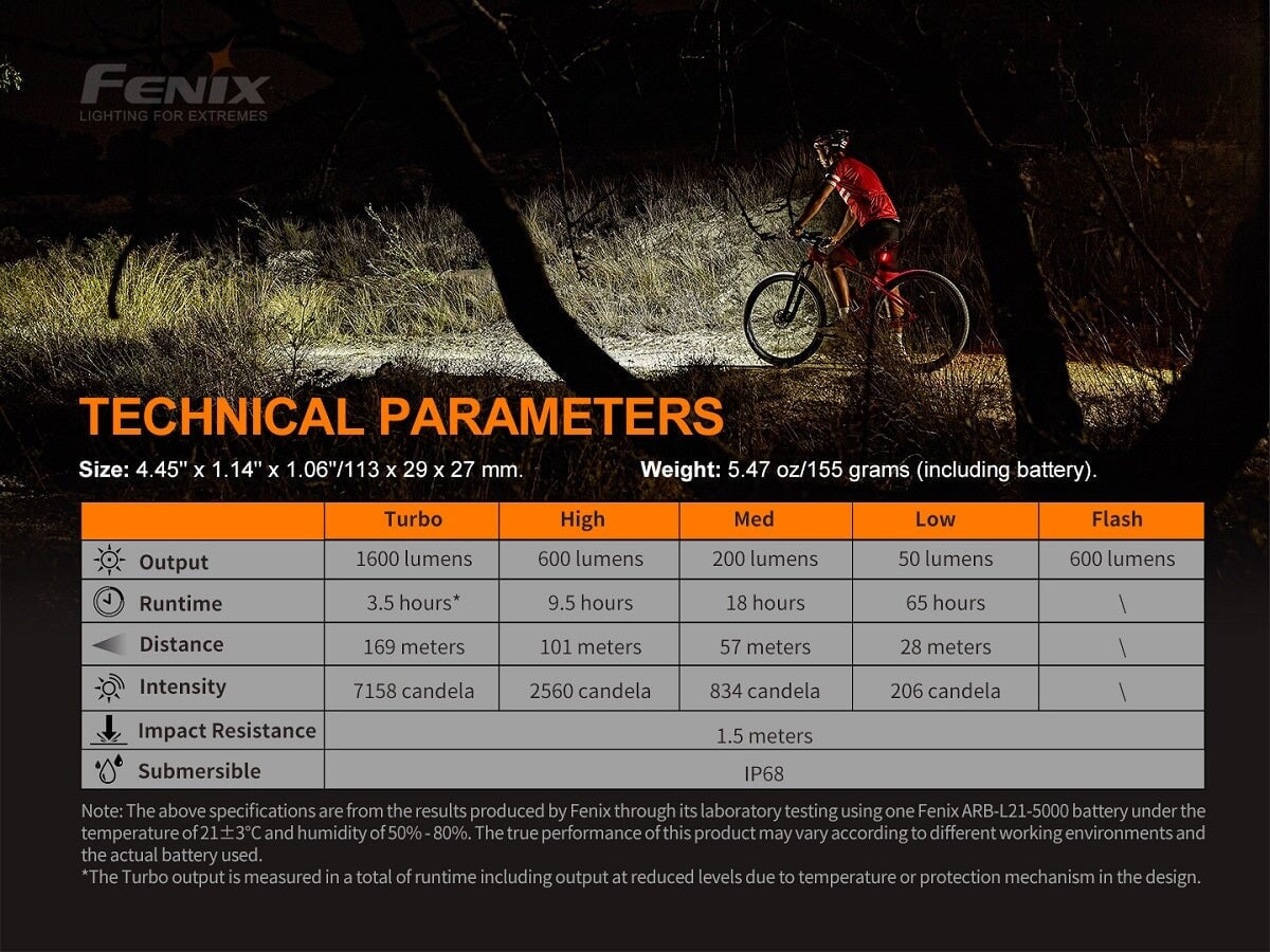 Fenix BC26R Ultra Bright Rechargeable Bicycle Light + BC05R V2.0 COMBO PACK