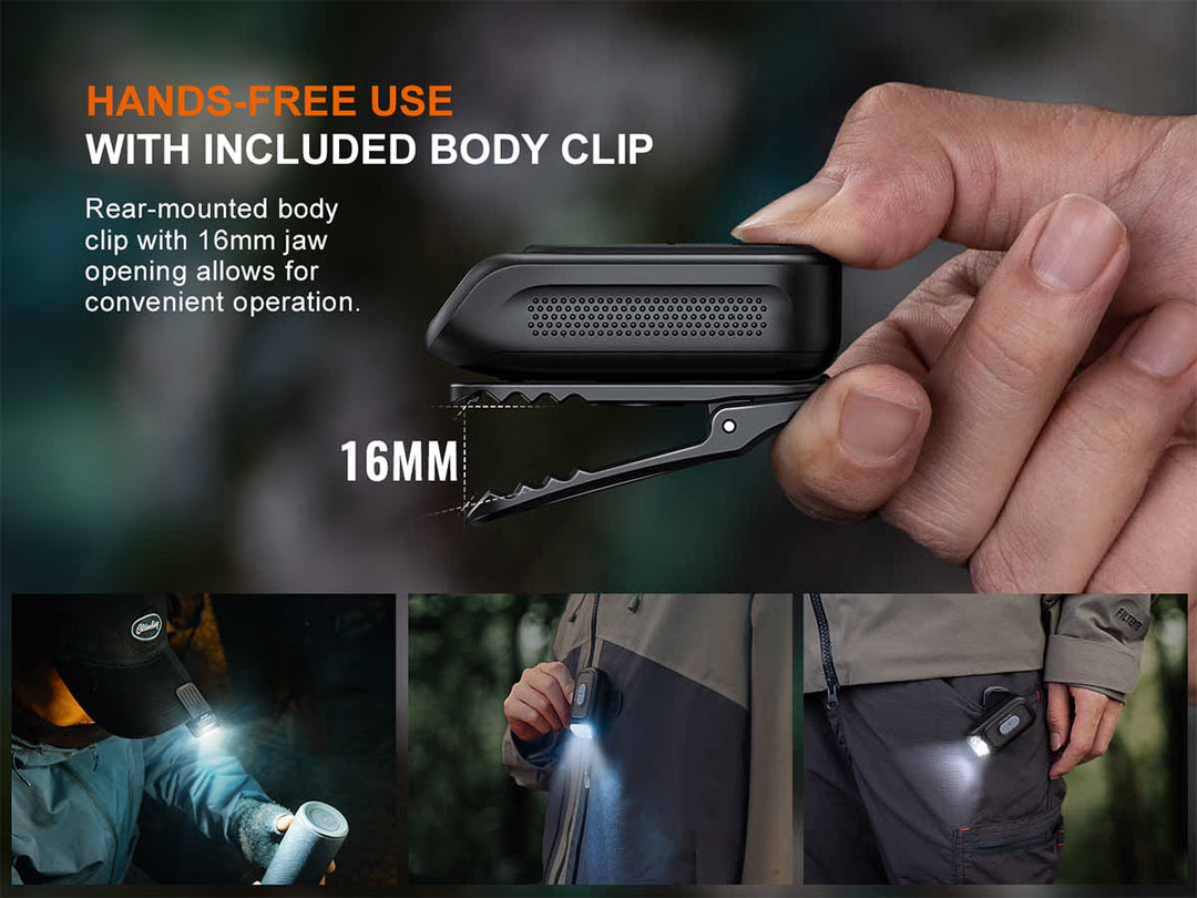 “Fenix E04R clip-on EDC flashlight – compact rechargeable everyday carry light”