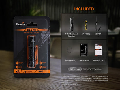 Fenix E12 V3.0 LED Portable EDC Flashlight