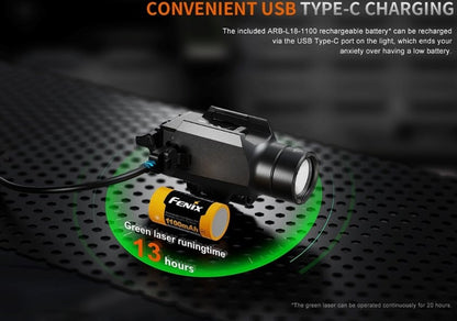 Fenix GL23R Tactical Light with Green Laser