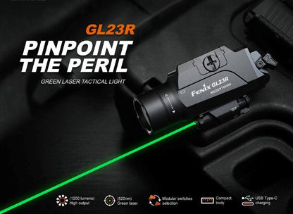 Fenix GL23R Tactical Light with Green Laser