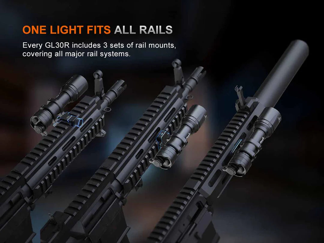 Fenix GL30R – Weapon-Mounted Tactical Flashlight with AER-07 Remote Switch