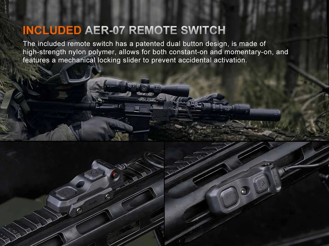 Fenix GL30R – Weapon-Mounted Tactical Flashlight with AER-07 Remote Switch