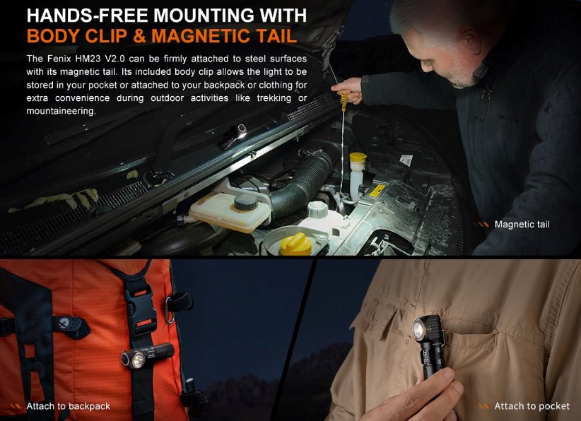 Fenix HM23 V2.0 Compact Multipurpose Headlamp