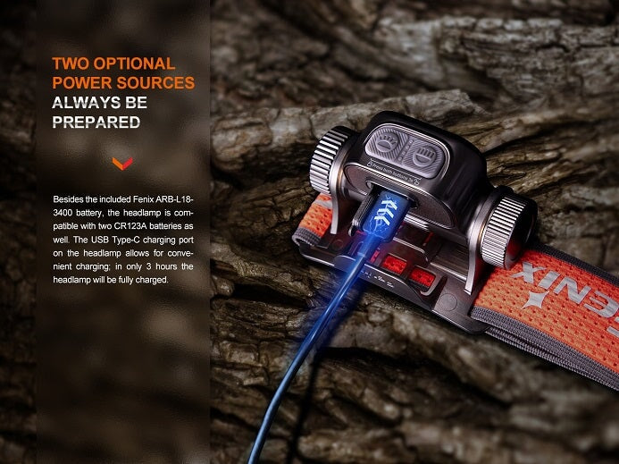 Fenix HM65R-T v2.0 Lightweight Magnesium Trail Running Headlamp
