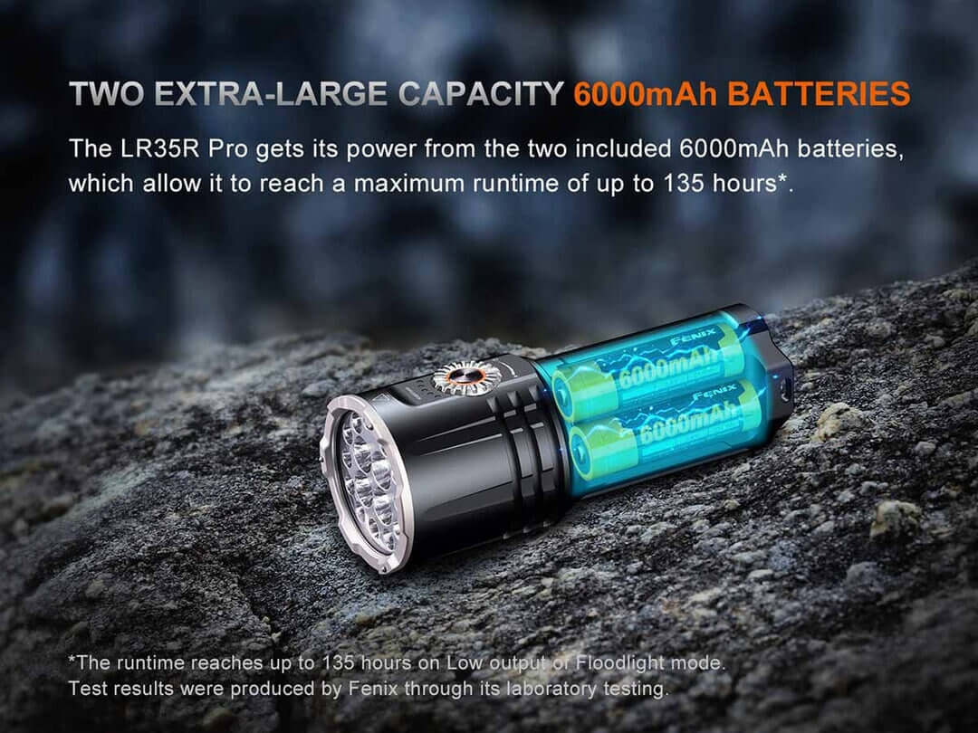 Fenix LR35R Pro 10 000 Lumen Rechargeable LED Flashlight