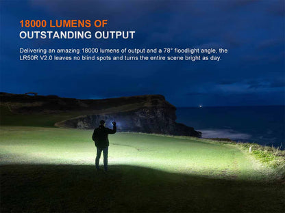 Fenix LR50R V2.0 – 18,000 Lumen High-Output Searchlight with UV &amp; Red Light