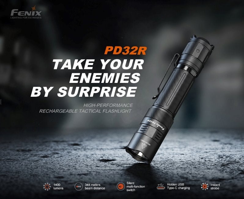 Fenix PD32R Rechargeable Tactical LED Flashlight