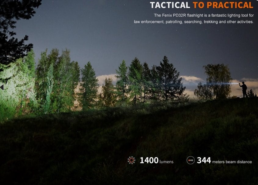 Fenix PD32R Rechargeable Tactical LED Flashlight