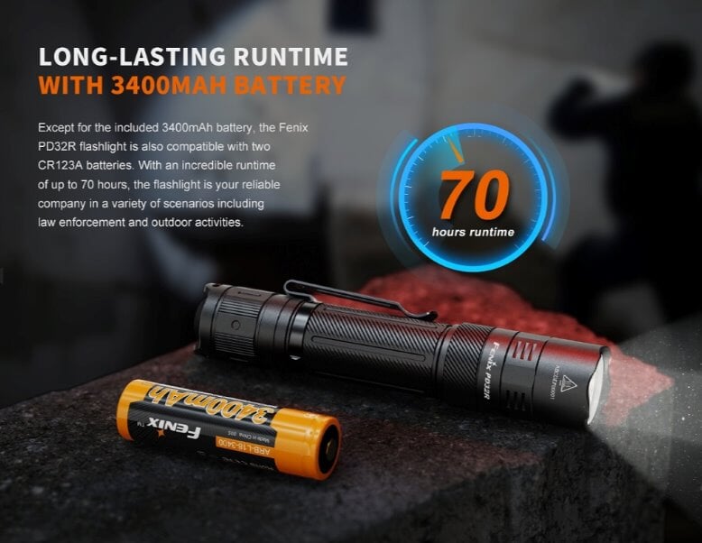 Fenix PD32R Rechargeable Tactical LED Flashlight