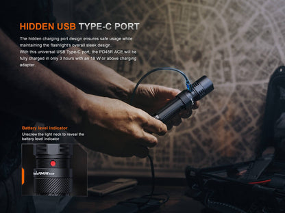 Fenix PD45R ACE Rechargeable Tactical LED Flashlight